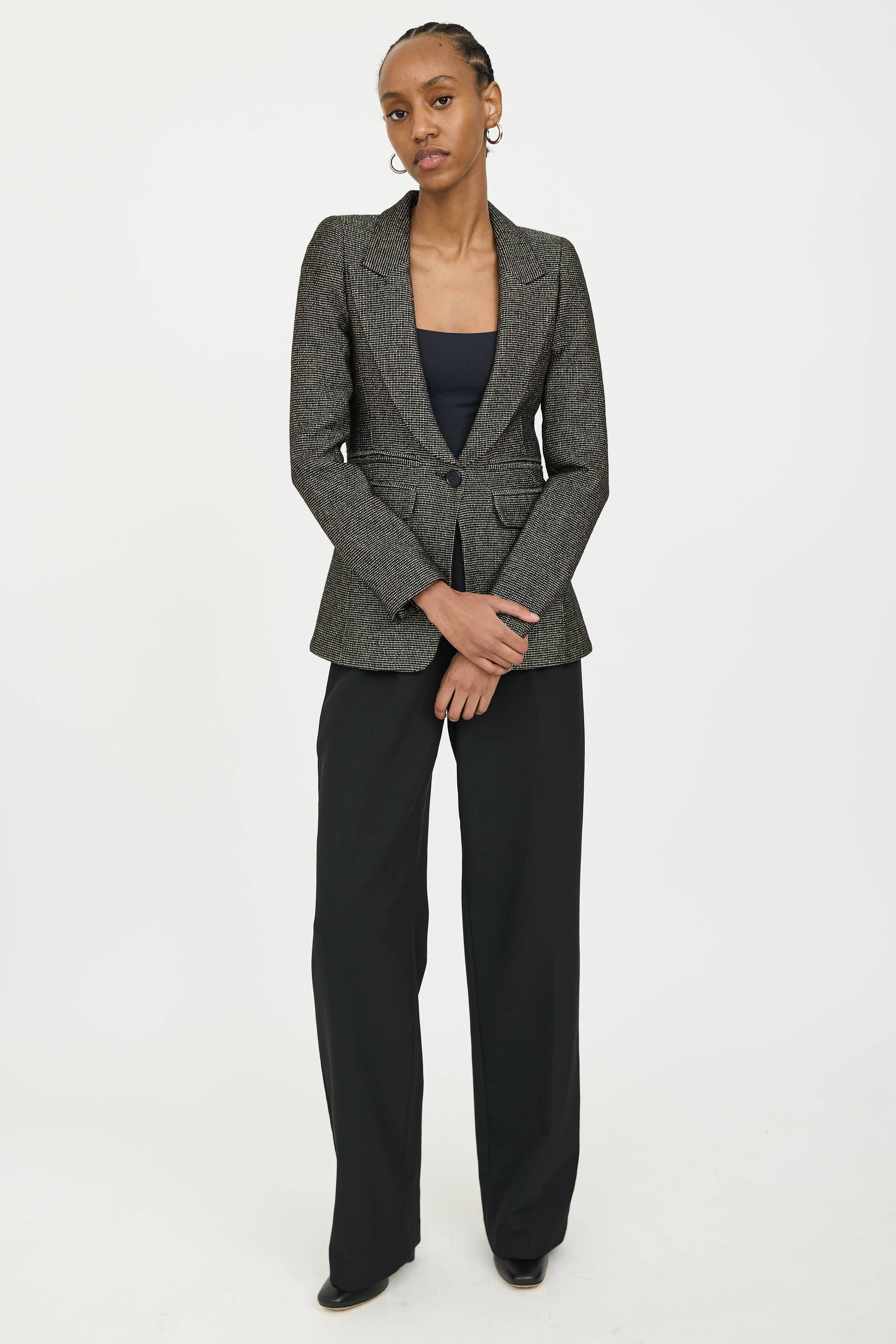 Smythe Metallic Wool Blazer