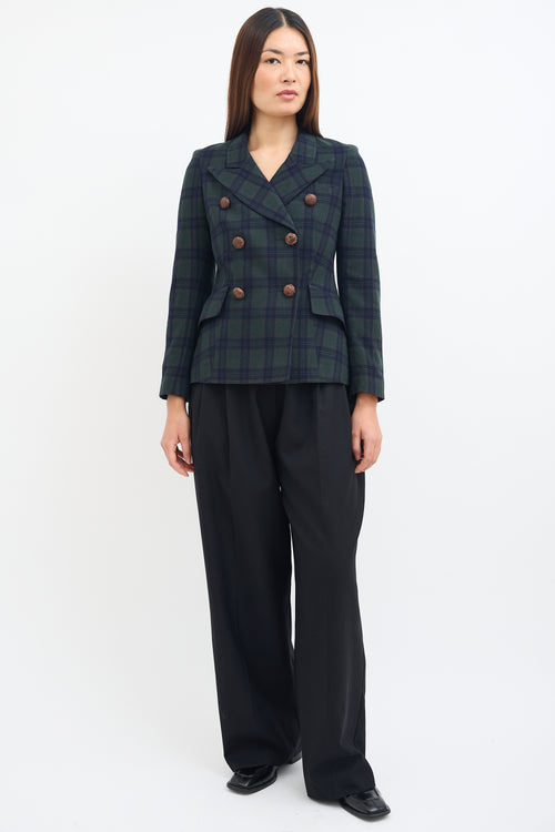 Smythe Check Double Breasted Blazer