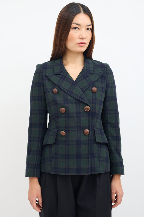 Smythe Check Double Breasted Blazer