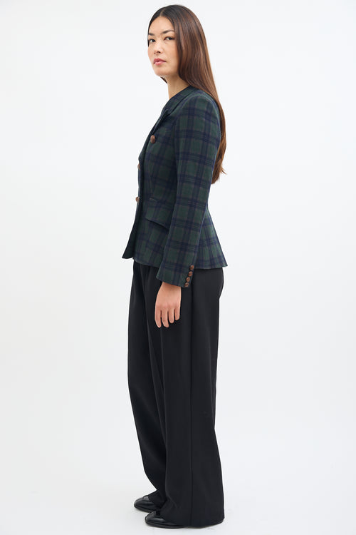 Smythe Check Double Breasted Blazer
