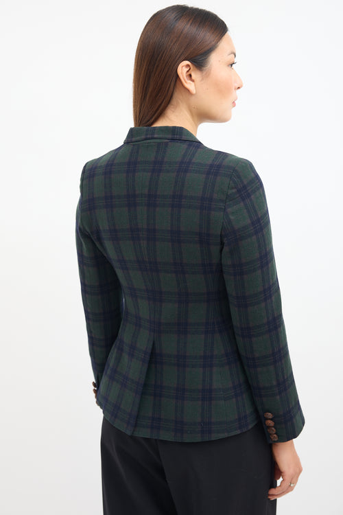Smythe Check Double Breasted Blazer