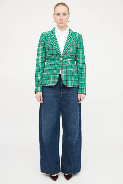 Smythe Woven Plaid Blazer