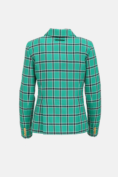Smythe Plaid Duchess Blazer
