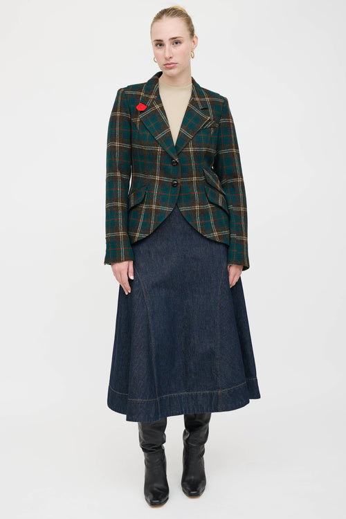 Smythe Single Breasted Plaid Blazer