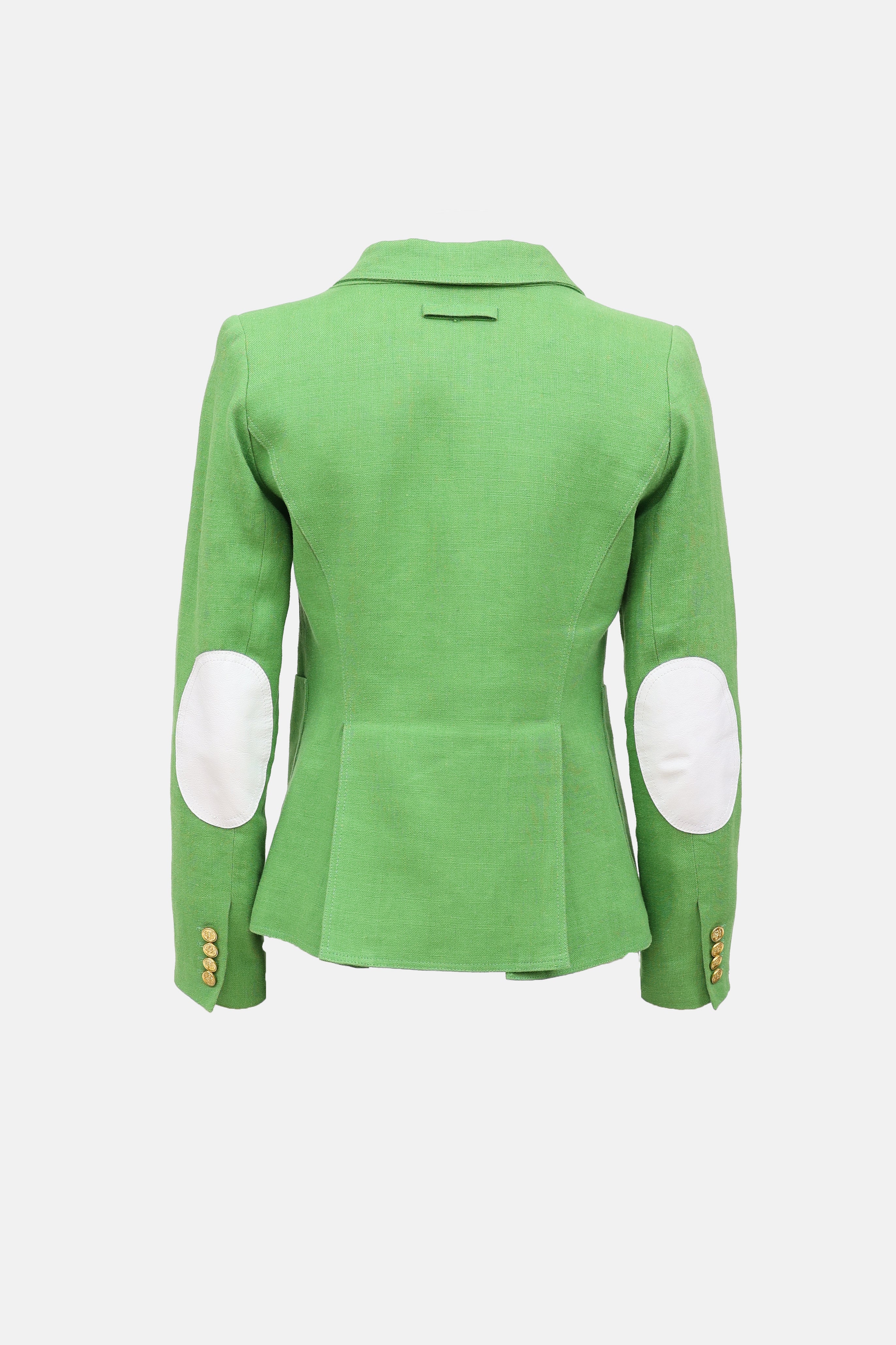 Smythe Linen Elbow Patch Blazer