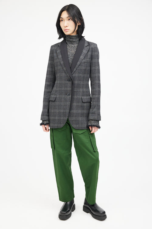 Smythe Check Double Collar Blazer