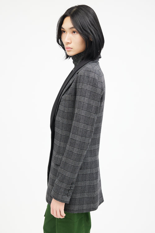 Smythe Check Double Collar Blazer
