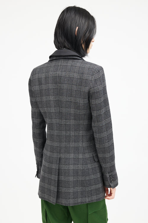 Smythe Check Double Collar Blazer