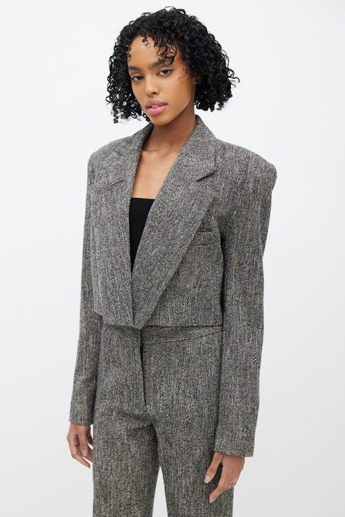 Smythe Grey & Black Wool Tweed Two Piece Suit