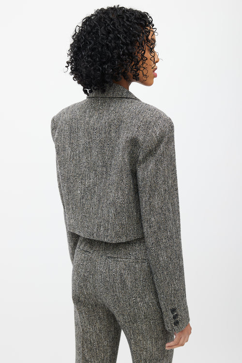 Smythe Grey & Black Wool Tweed Two Piece Suit