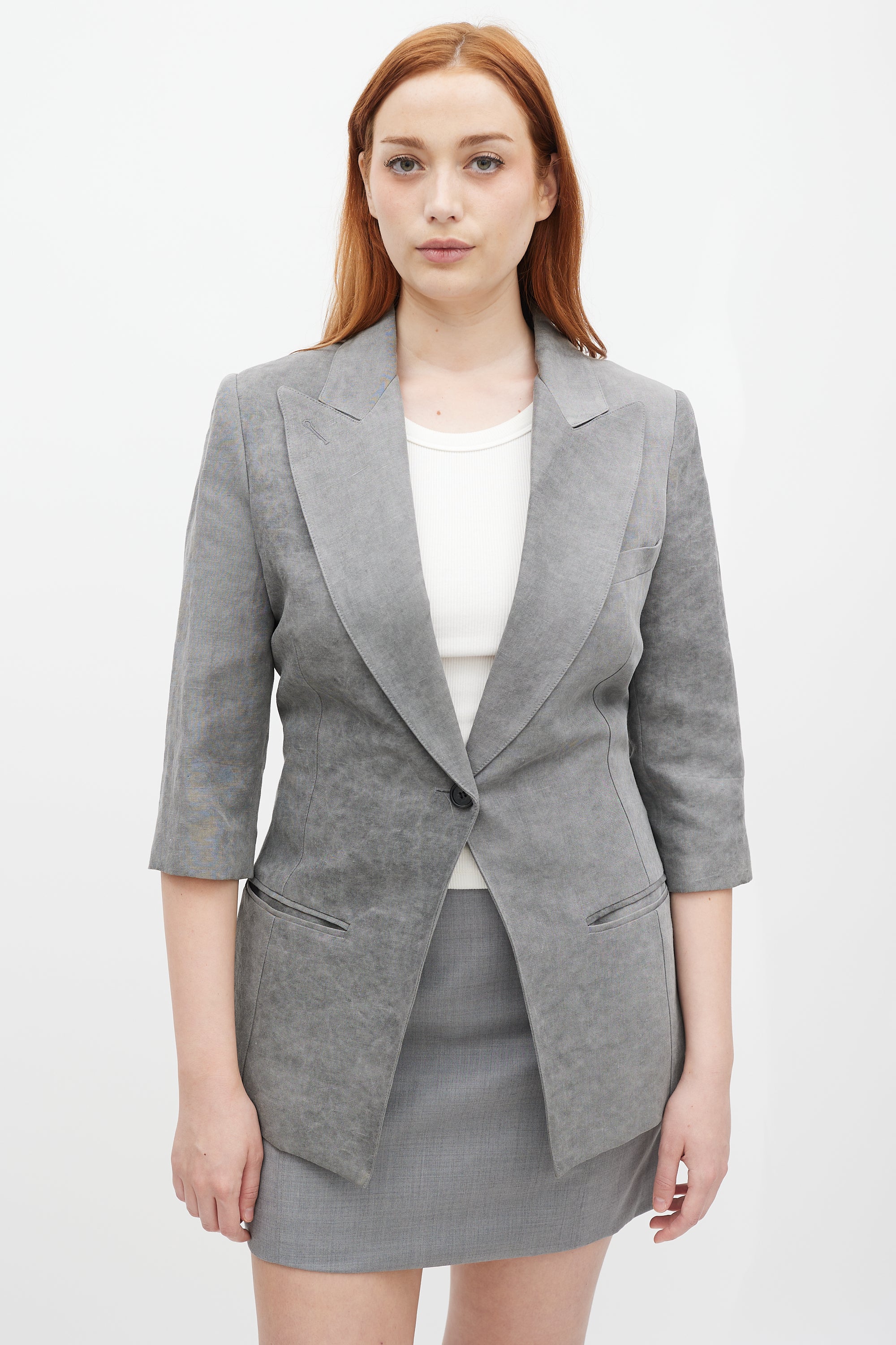 Smythe Three Quarter Sleeve Blazer