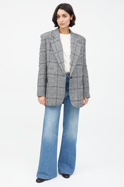Smythe Check Oversized Blazer