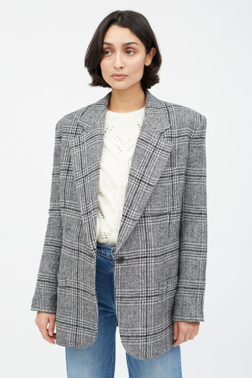 Smythe Check Oversized Blazer