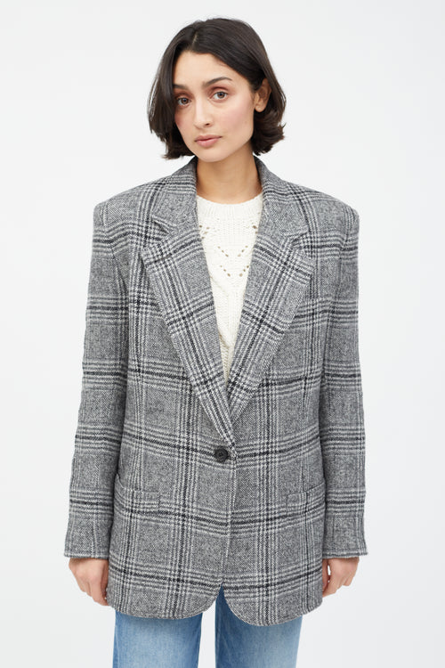 Smythe Check Oversized Blazer