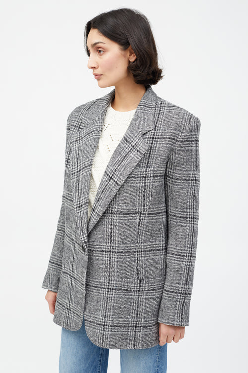 Smythe Check Oversized Blazer
