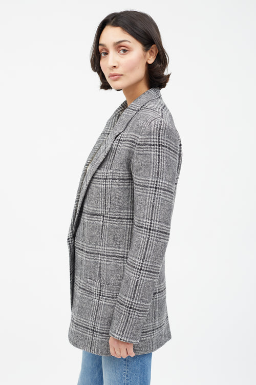 Smythe Check Oversized Blazer