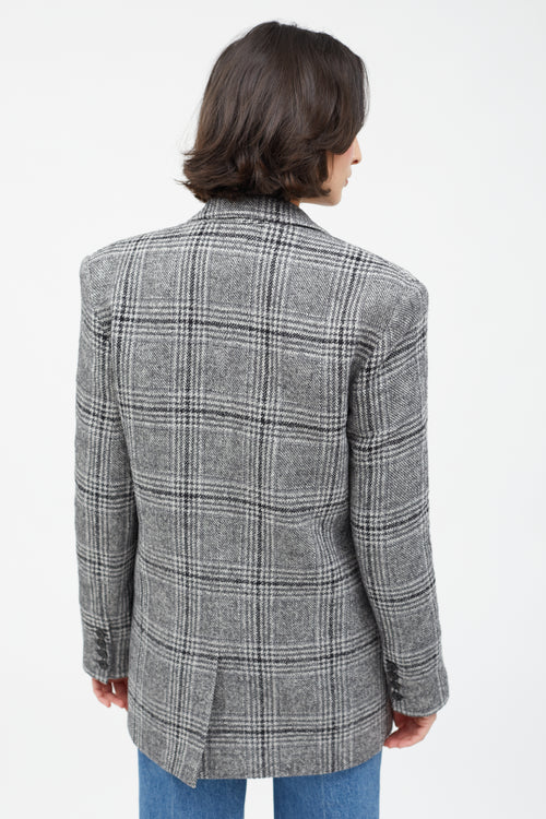 Smythe Check Oversized Blazer