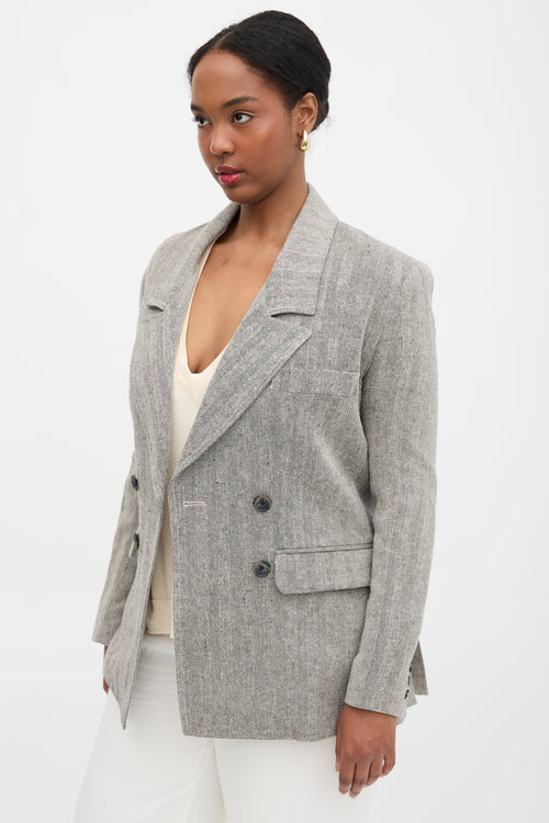 Smythe Herringbone Oversized Blazer