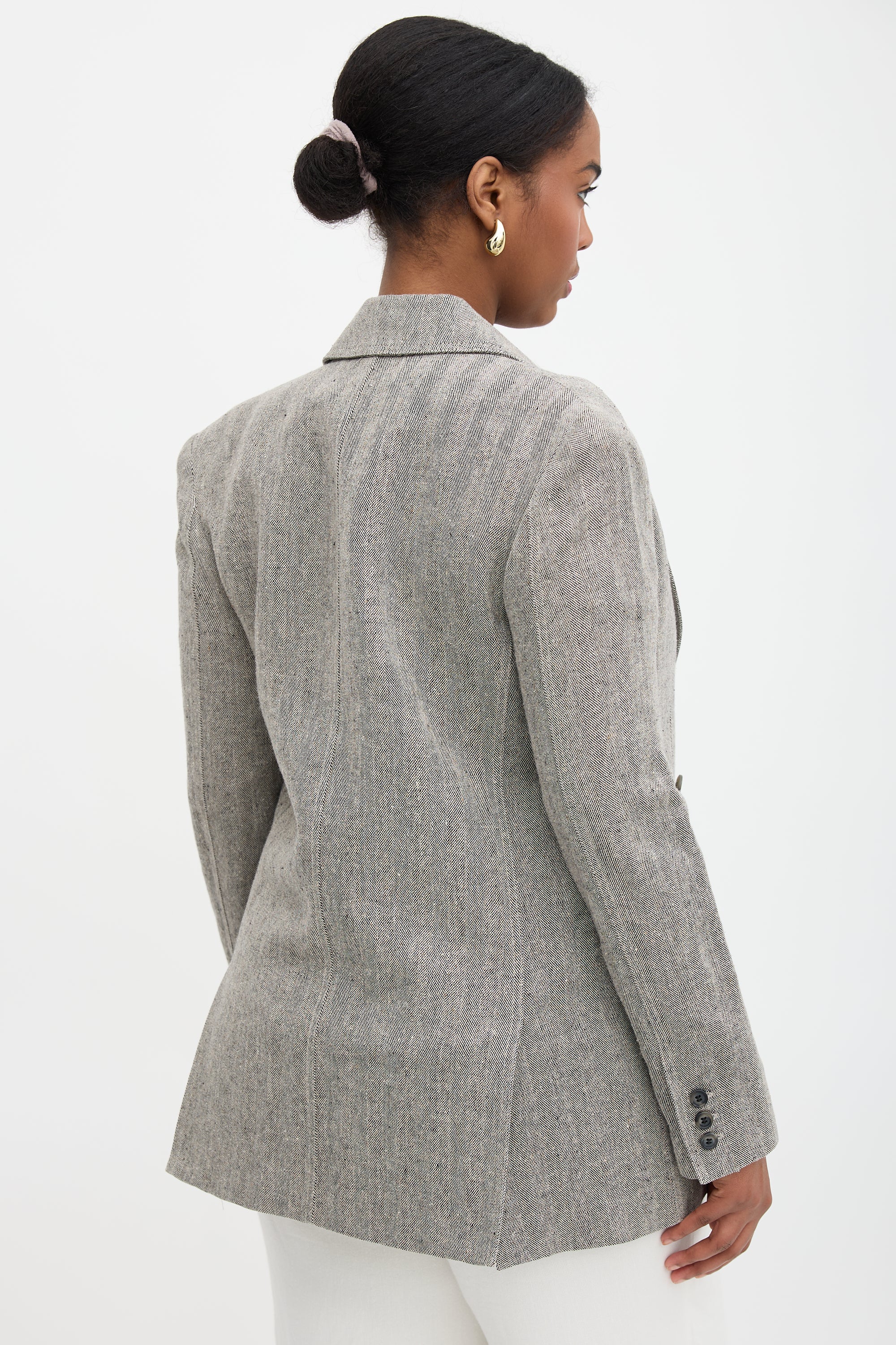 Smythe Herringbone Oversized Blazer