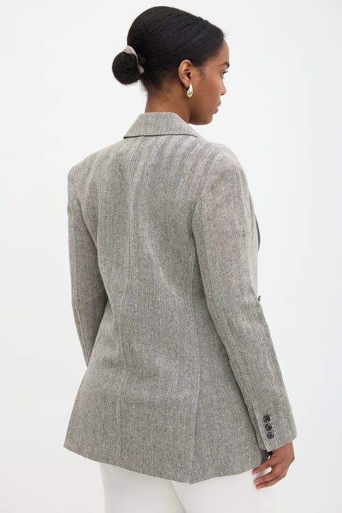 Smythe Herringbone Oversized Blazer