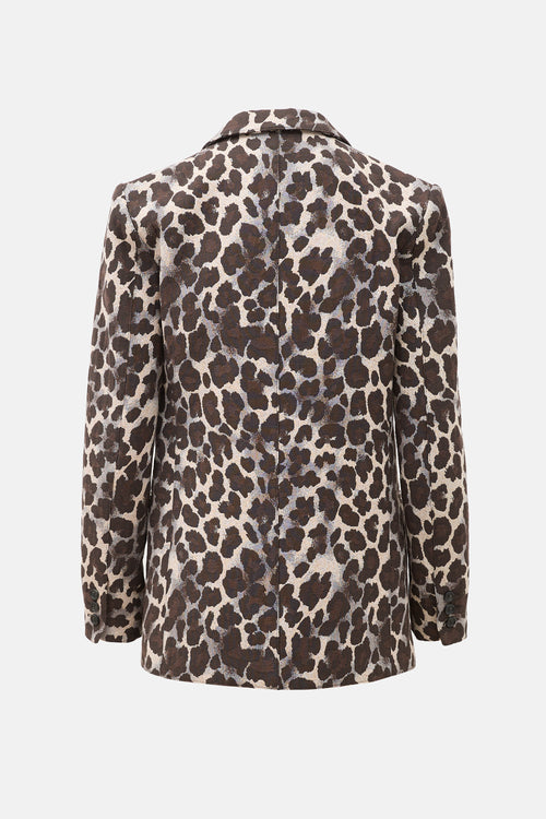 Smythe Jacquard Patterned Boyfriend Blazer
