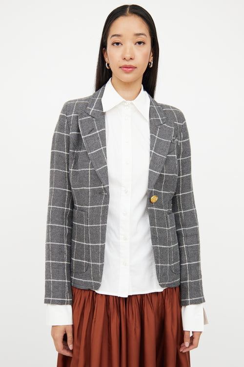 Smythe Windowpane Duchess Blazer