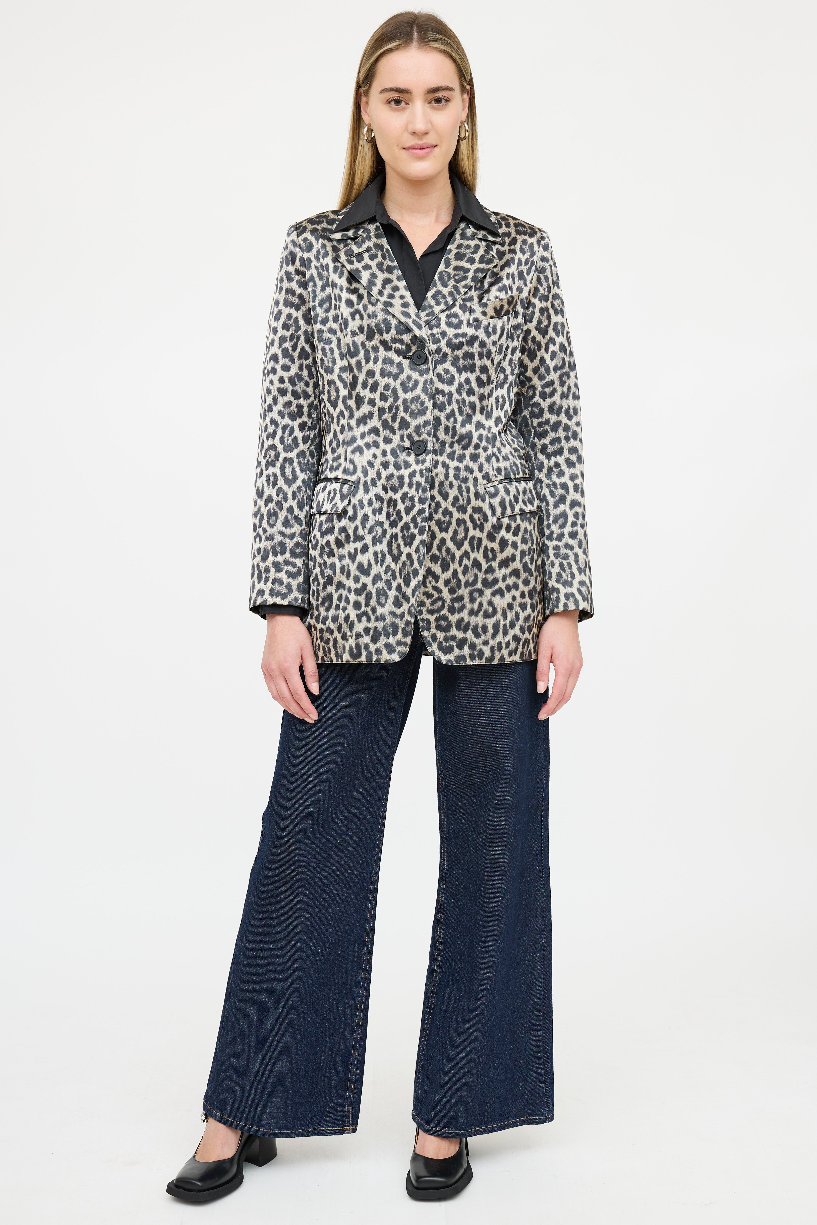 Smythe Patterned Satin Blazer