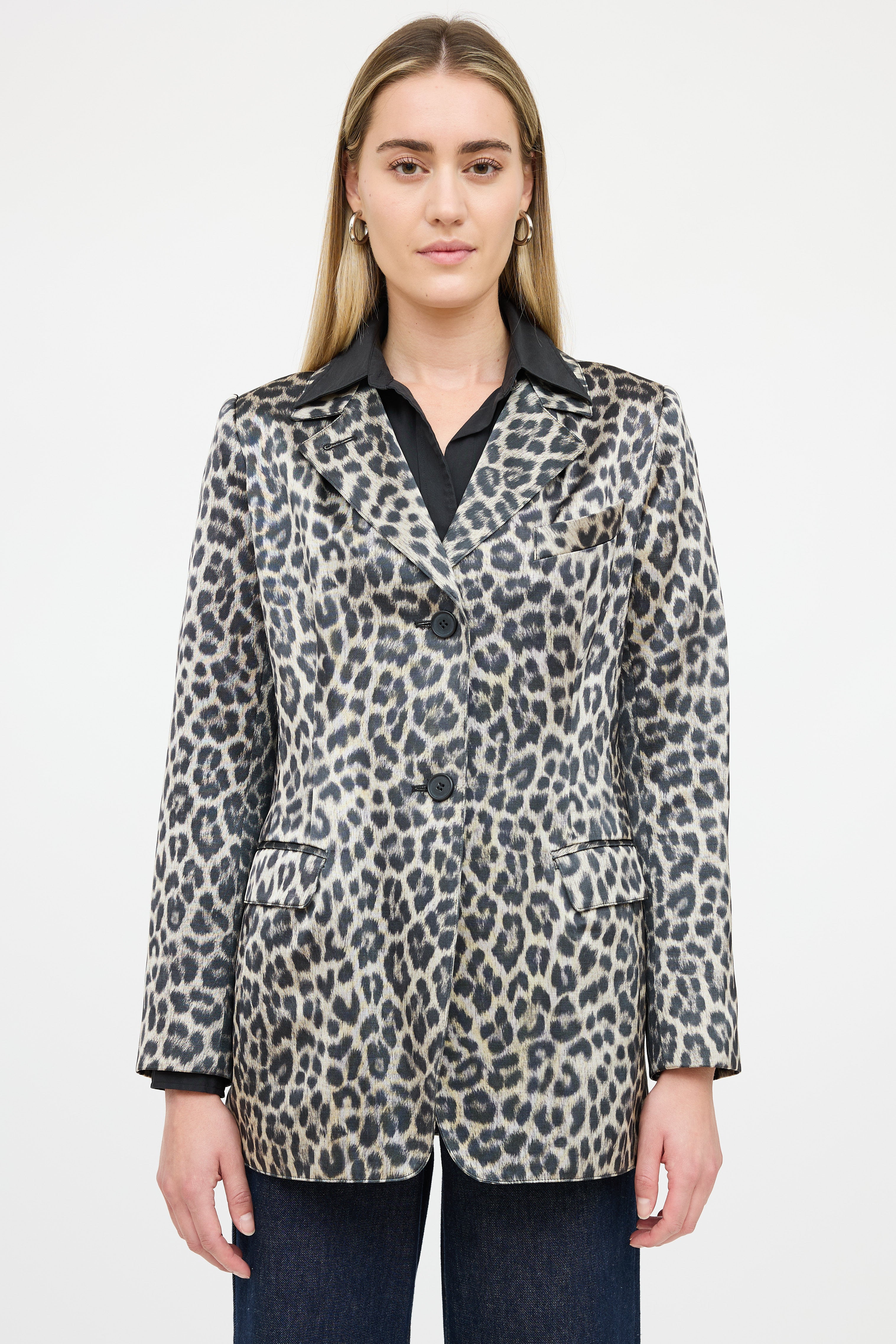 Smythe Patterned Satin Blazer