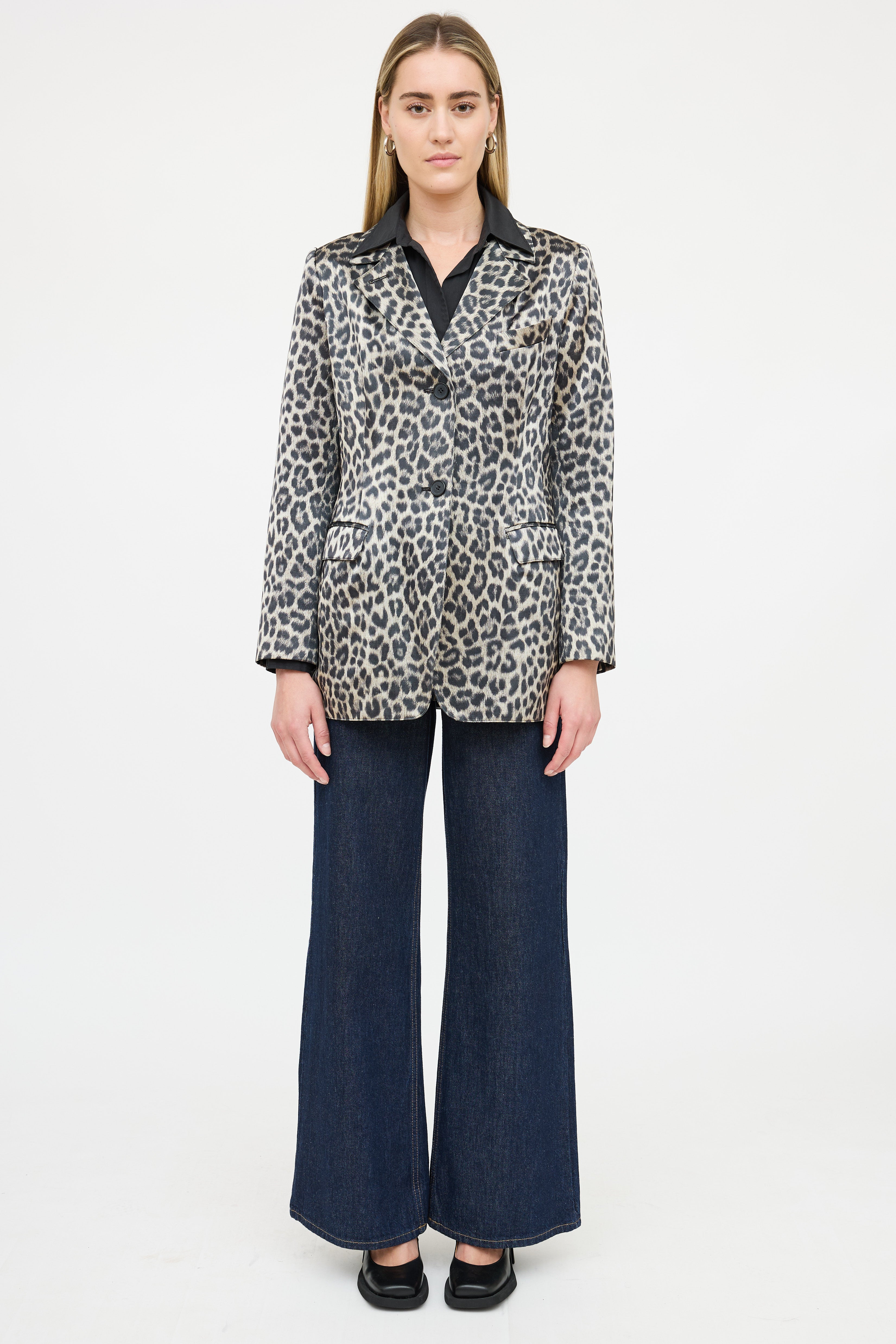 Smythe Patterned Satin Blazer