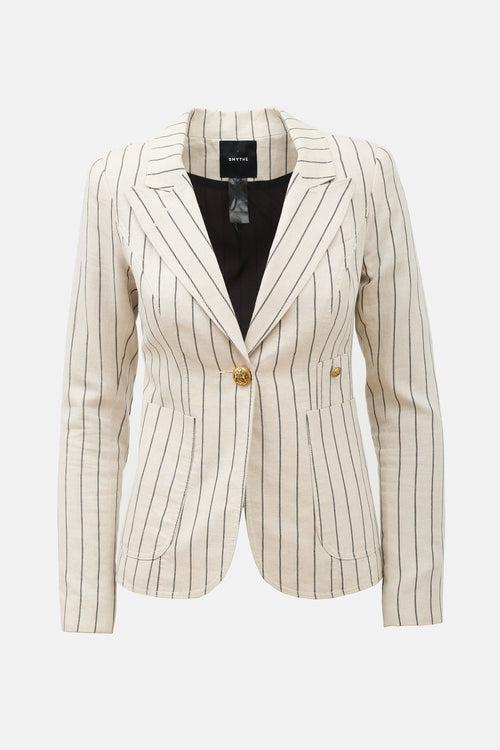 Smythe Linen Patch Pocket Duchess Blazer