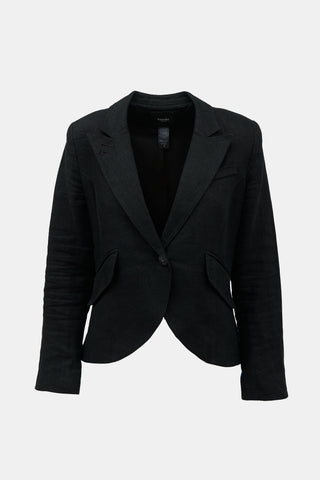 Smythe Linen Single Button Blazer