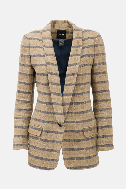 Smythe Linen Striped Blazer