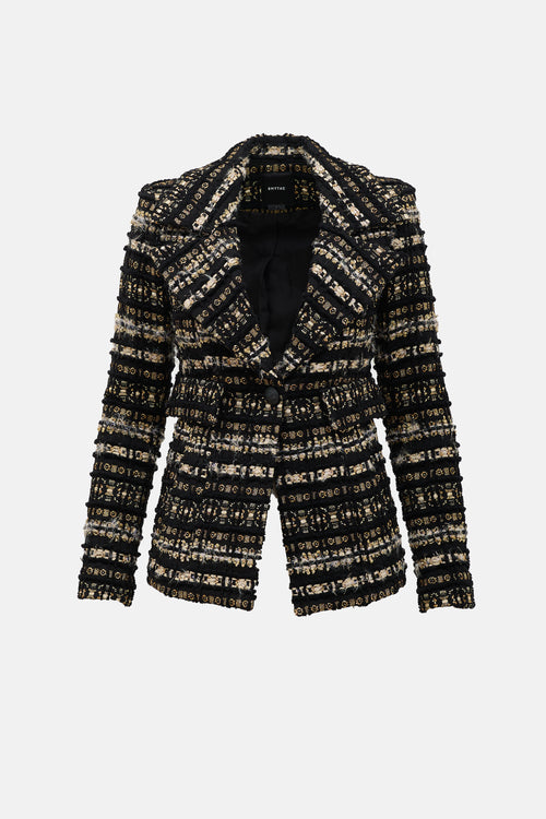 Smythe Metallic Bouclé Blazer