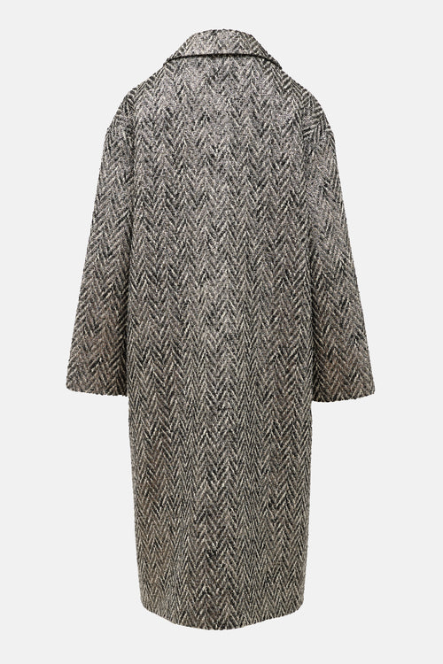 Smythe Metallic Tweed Coat