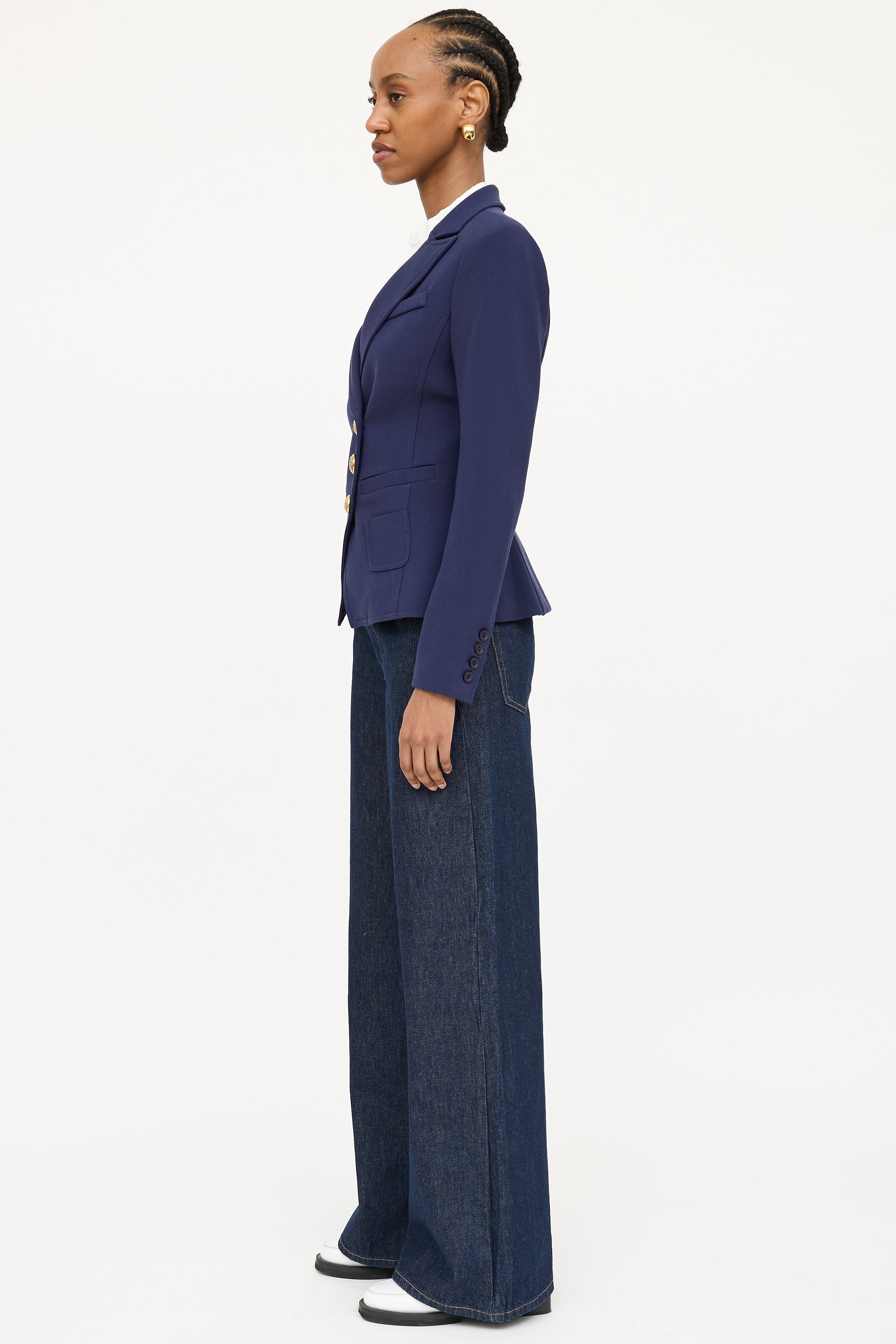 Smythe Asymmetrical Wrap Blazer