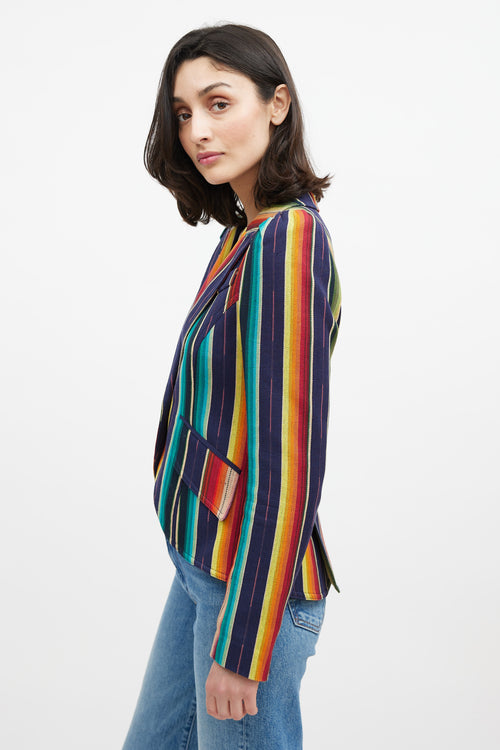 Smythe Stripe Pouf Sleeve Blazer