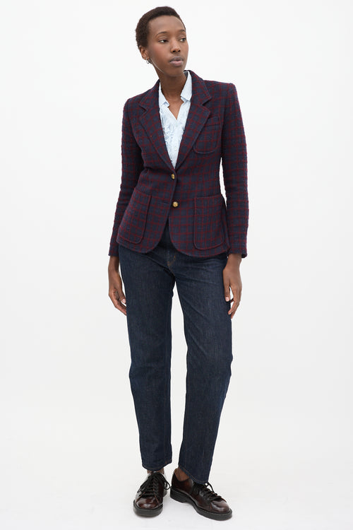 Smythe Grid Two Button Blazer