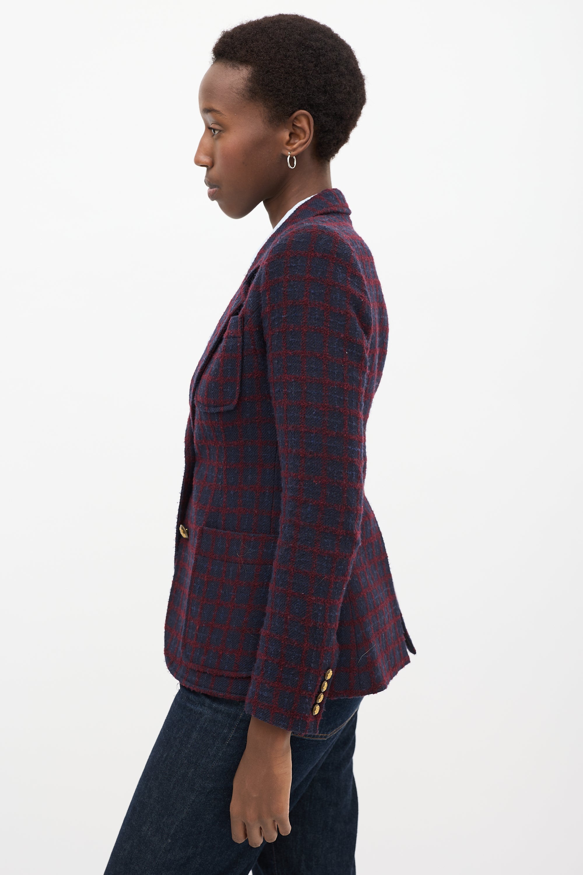 Smythe Grid Two Button Blazer