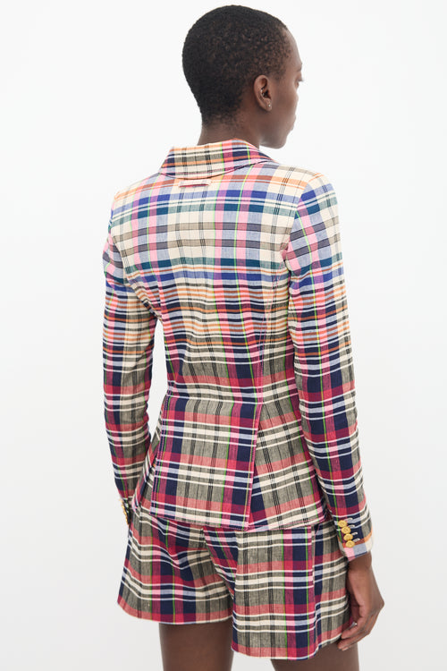 Smythe Plaid Duchess Blazer