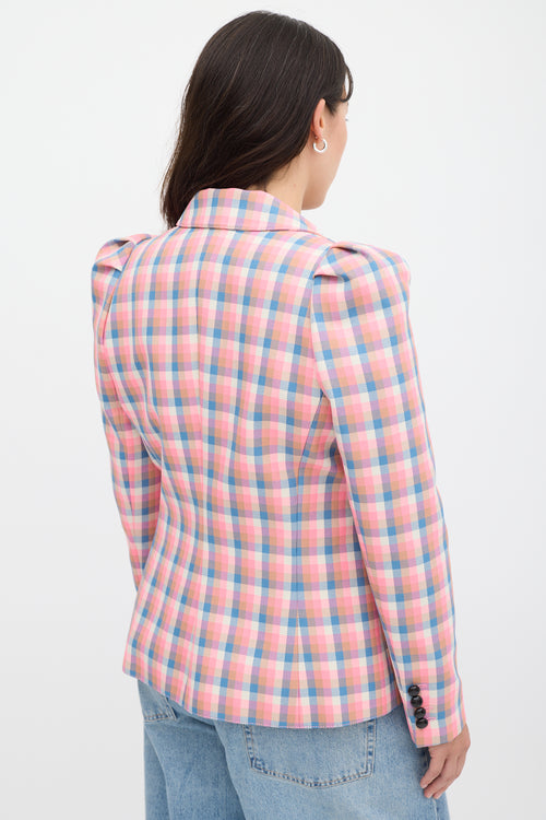 Smythe Check Box Pleat Blazer