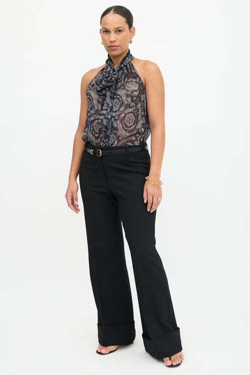 Smythe Pique Cuffed Wide Leg Trouser