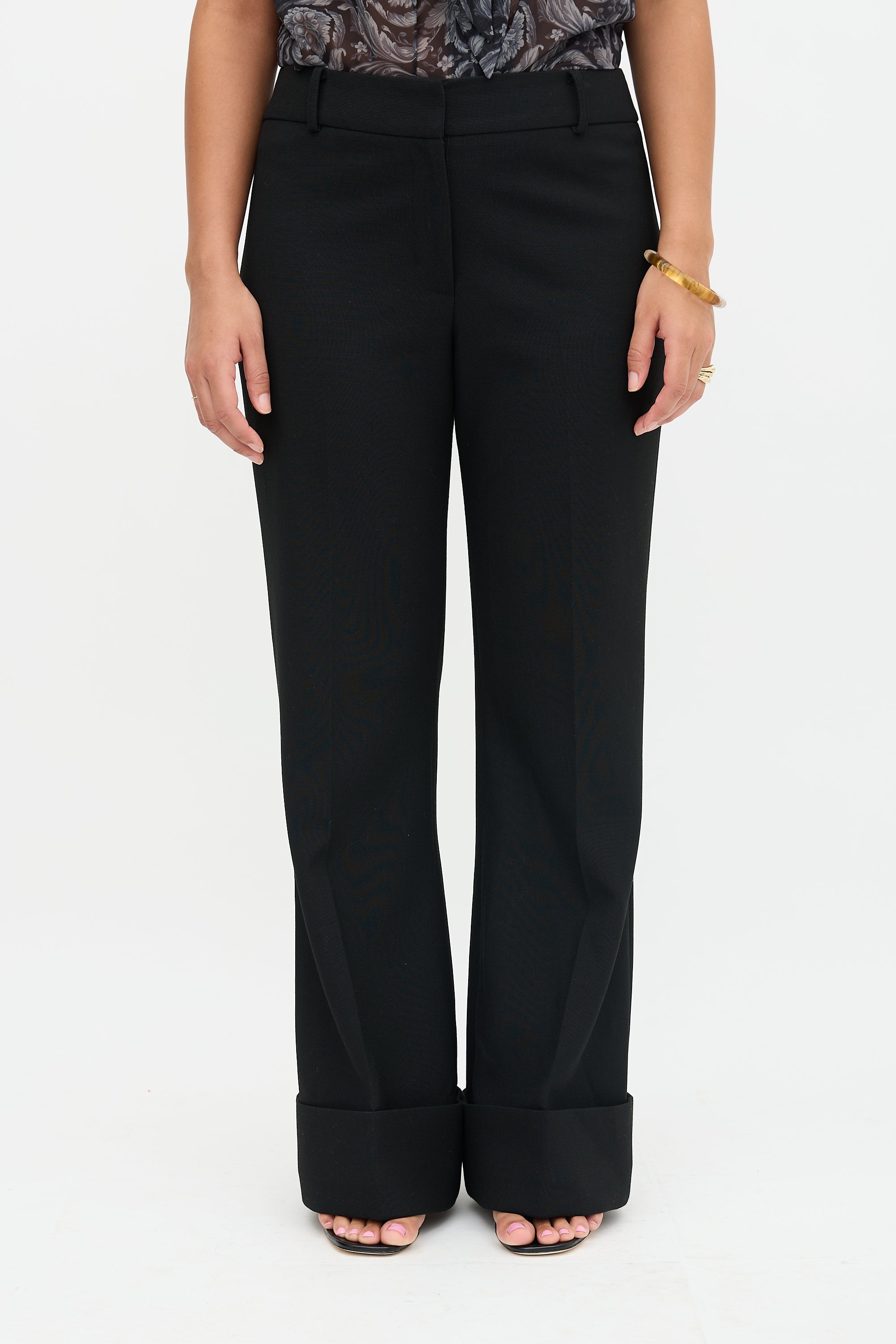 Smythe Pique Cuffed Wide Leg Trouser