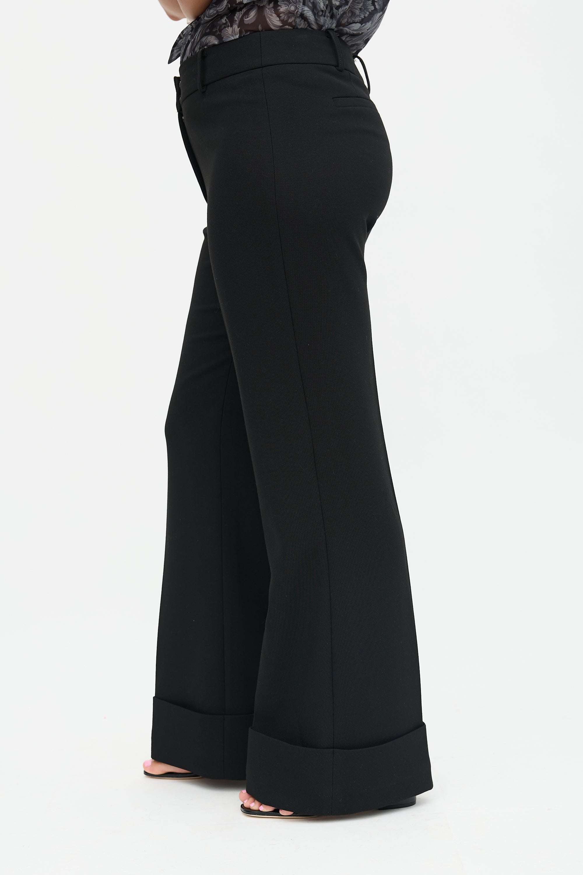 Smythe Pique Cuffed Wide Leg Trouser