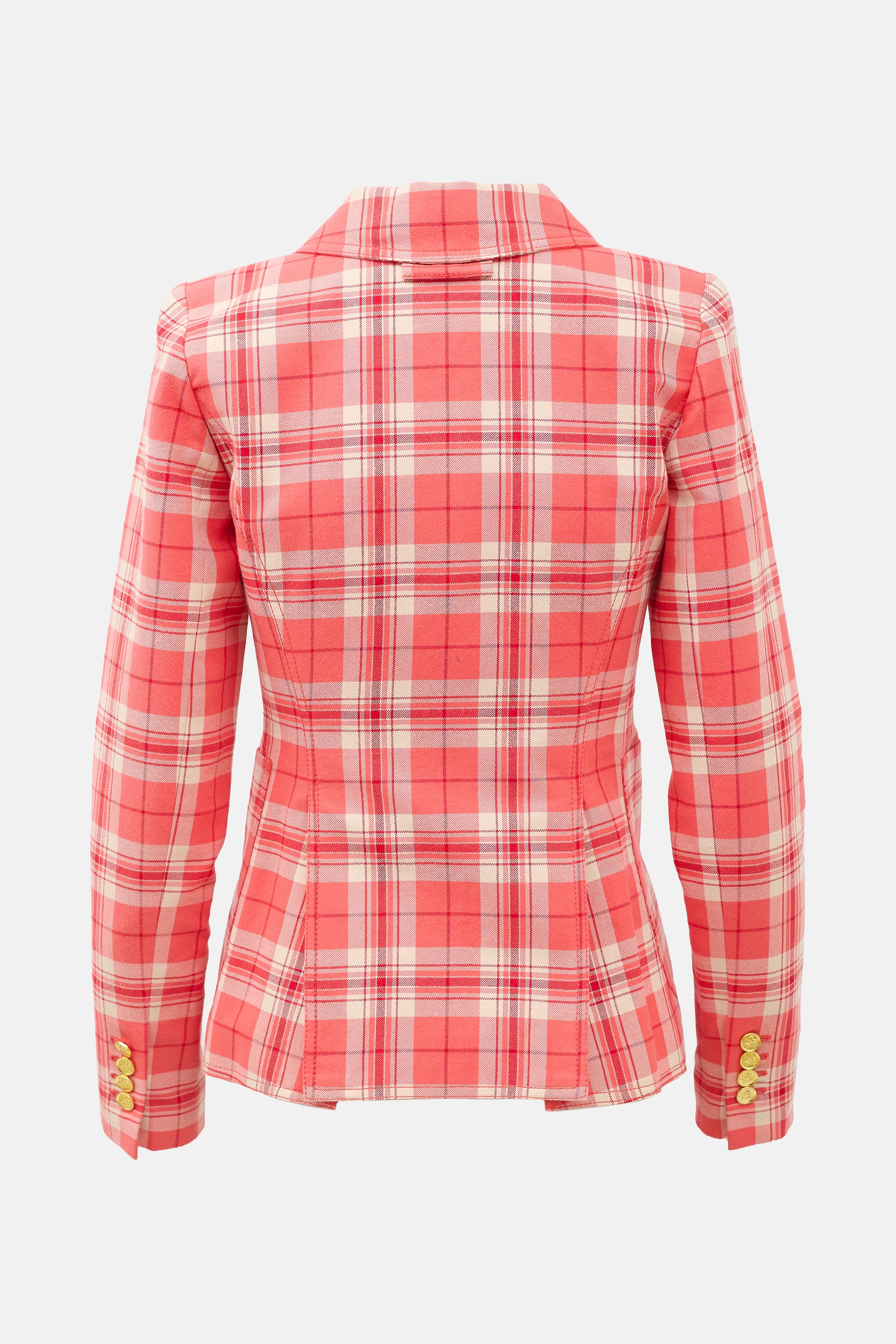 Smythe Plaid Patch Pocket Duchess Blazer