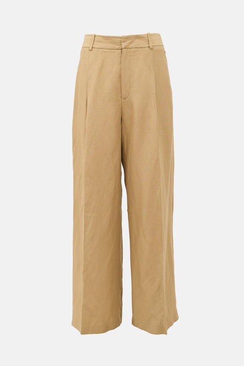 Smythe Pleated Wide Leg Trouser