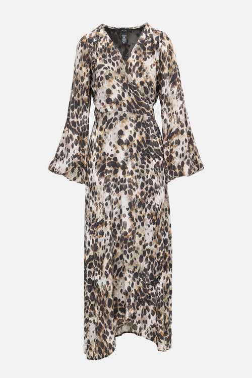Smythe Printed Hostess Wrap Dress