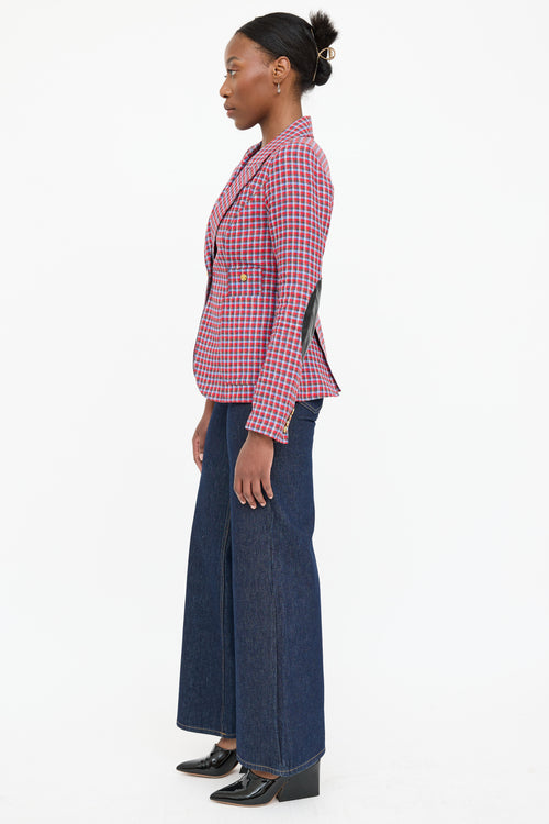 Smythe Linen Plaid Blazer