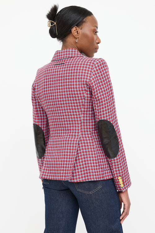 Smythe Linen Plaid Blazer