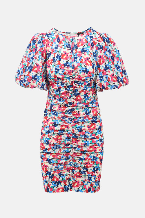 Smythe Seersucker Floral Mini Dress