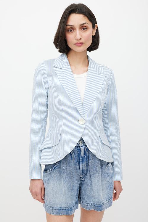 Smythe Stripe One Button Blazer